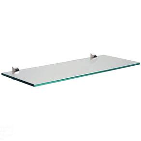 Prateleira de Vidro Reta Glass Tramontina 60x20cm 8mm com Suporte Injetado Tramontina