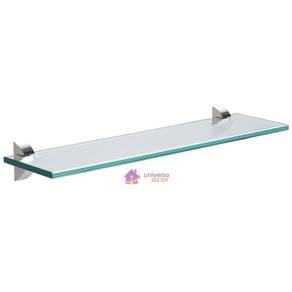 Prateleira Reta Glass 60x10cm 8mm de Vidro com Suporte Injetado Tramontina