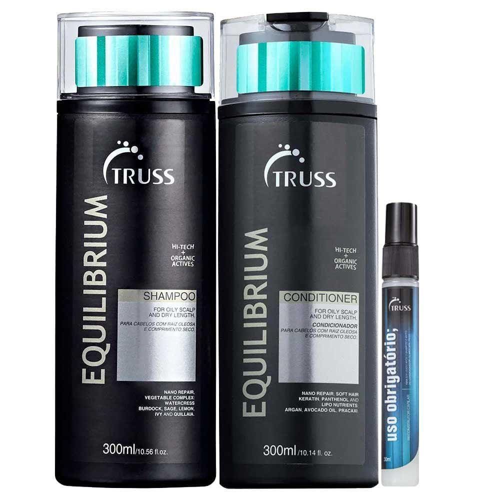 Kit Shampoo e Condicionador Truss Equilibrium + Fluido Truss Uso Obrigatório