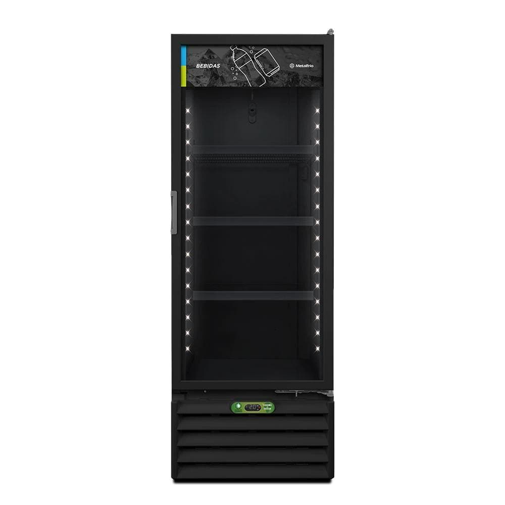 Refrigerador Expositor Vertical Metalfrio All Black 350 Litros Porta de Vidro Temperado 110V