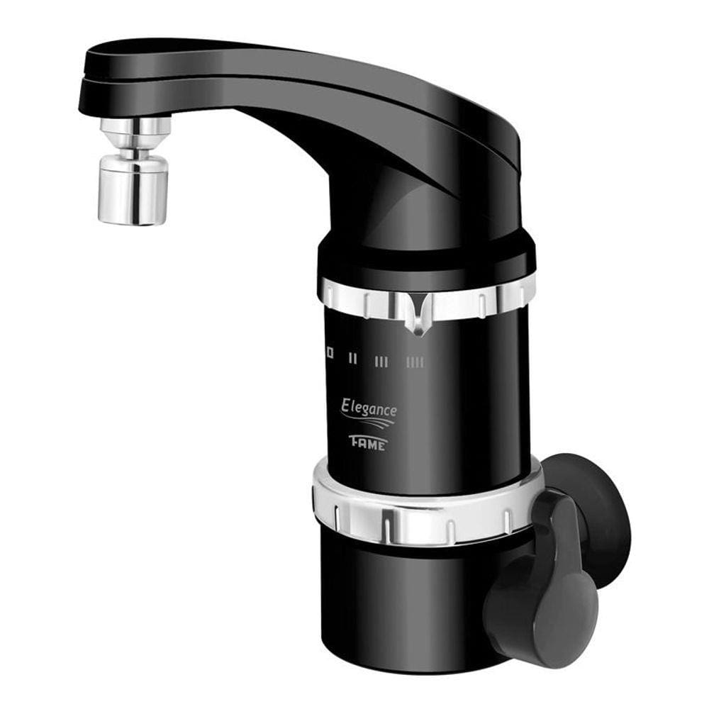 Torneira Elétrica Fame Elegance 4 Temperaturas de Parede Preta 220V
