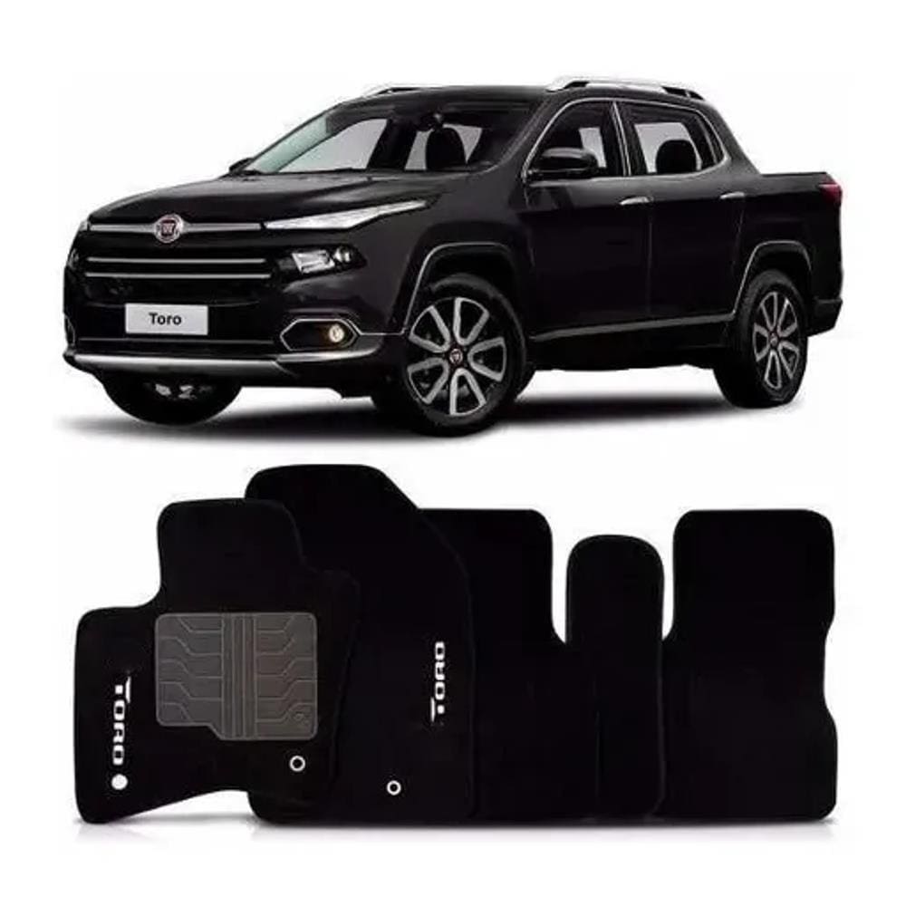 Jogo Tapete Carpete Fiat Toro 2016 2017 2018 2019 2020 5Pçs