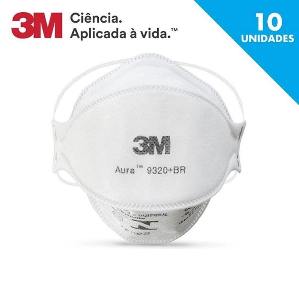 Kit com 10 Mascaras PFF2 3M Aura 9320