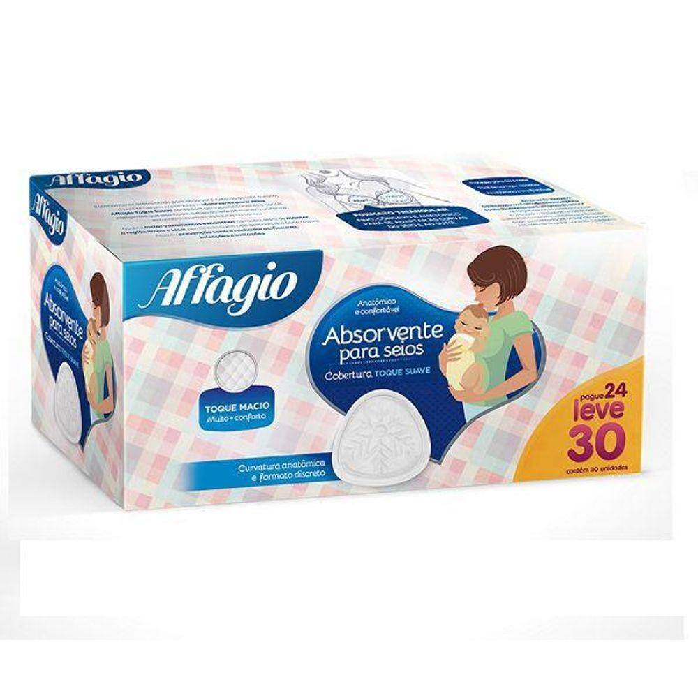 Absorvente para Seios Affagio Amamentação Leve 30 Pague 24