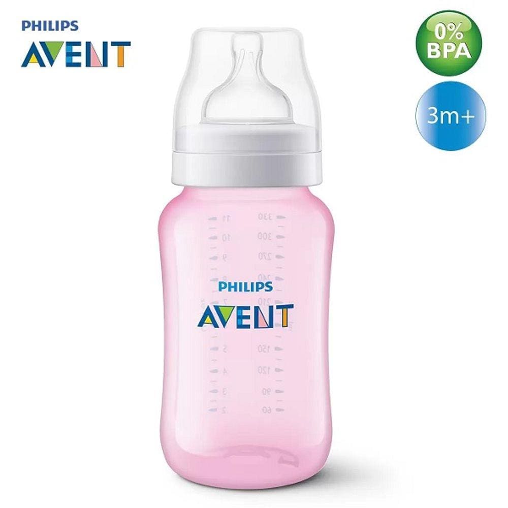 Mamadeira ANTI-COLIC Classica 330ML Rosa Philips AVENT SCF817/17