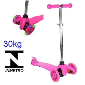 Patinete Scooter 3 Rodas c Luz Led Inmetro Infantil Criança