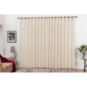 Cortina Para Quarto Modelo Roma Oxford 3M Palha Com Ilhos
