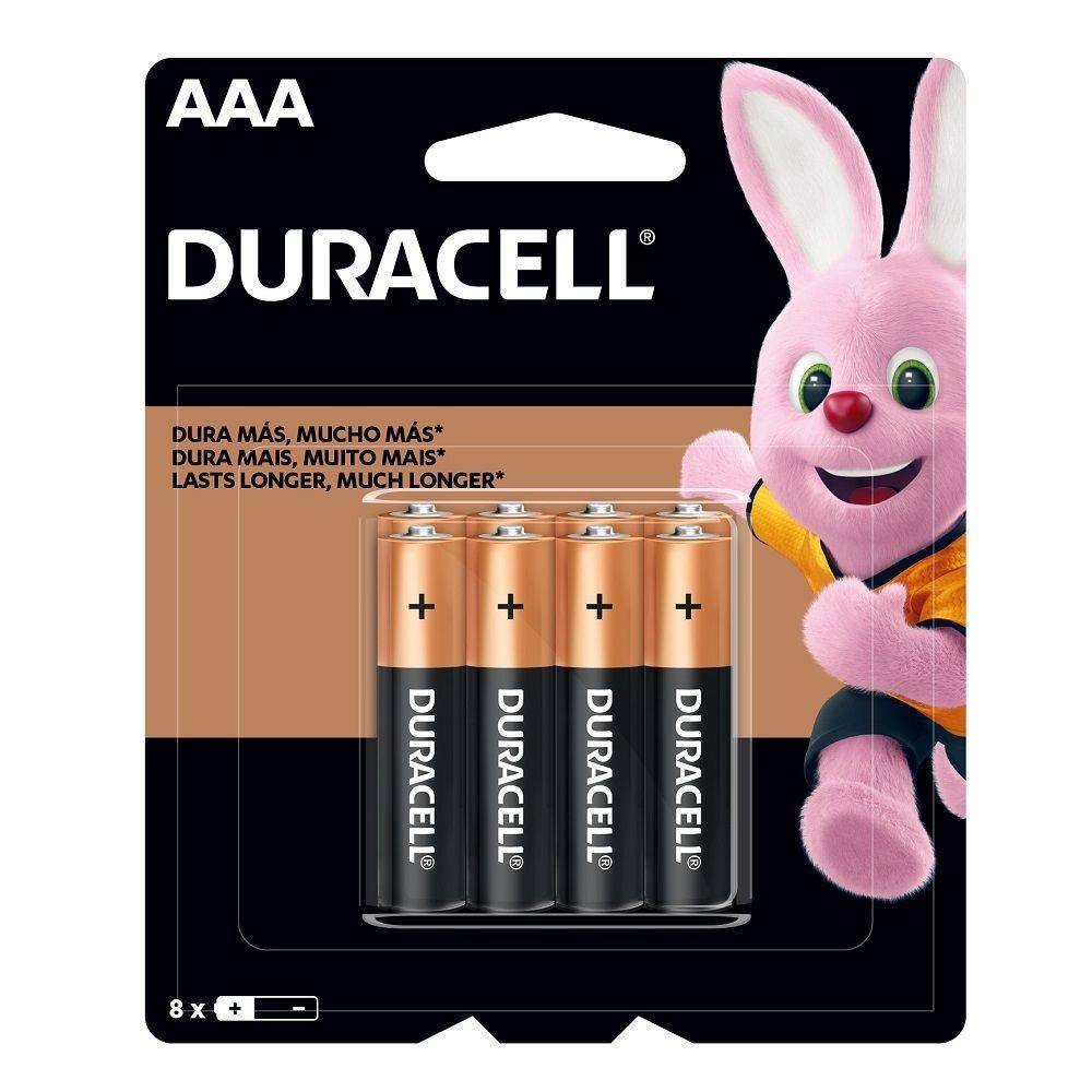 Pilha Alcalina Palito AAA 8 UN Duracell