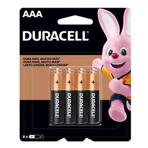 Pilha Alcalina Palito AAA 8 UN Duracell