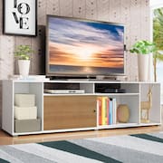 Rack para TV até 65 Polegadas Madesa Cancun - Branco/Rustic