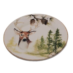 Prato Raso Ceramica Renas com Pinheiros 27x3,5cm - Unid.