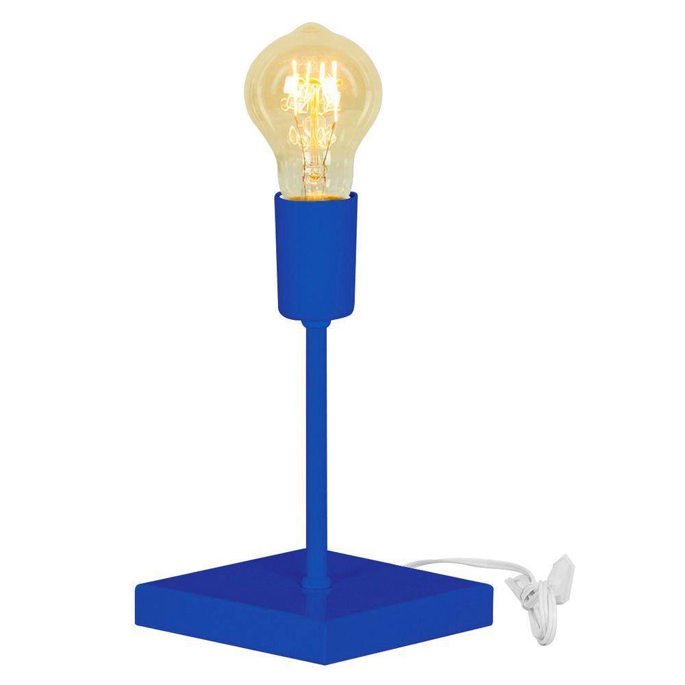 Luminária de Mesa Abajur Vintage Touch Azul