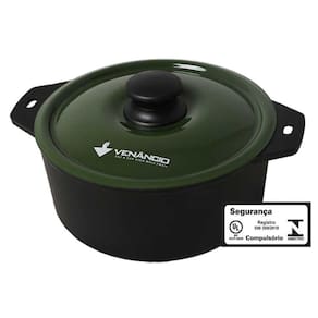 Panela de Ferro Fundido Tampa Verde 320x156 Met. Venâncio