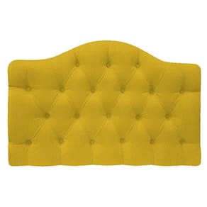 Cabeceira Suspensa Imperatriz 140 Cm Casal Suede Amarelo
