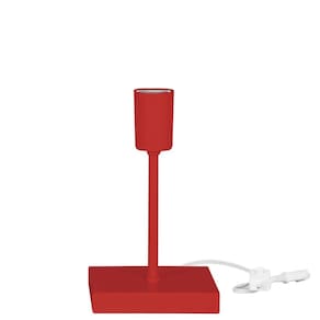 Luminária de Mesa Abajur Vintage Vermelho com Lampada