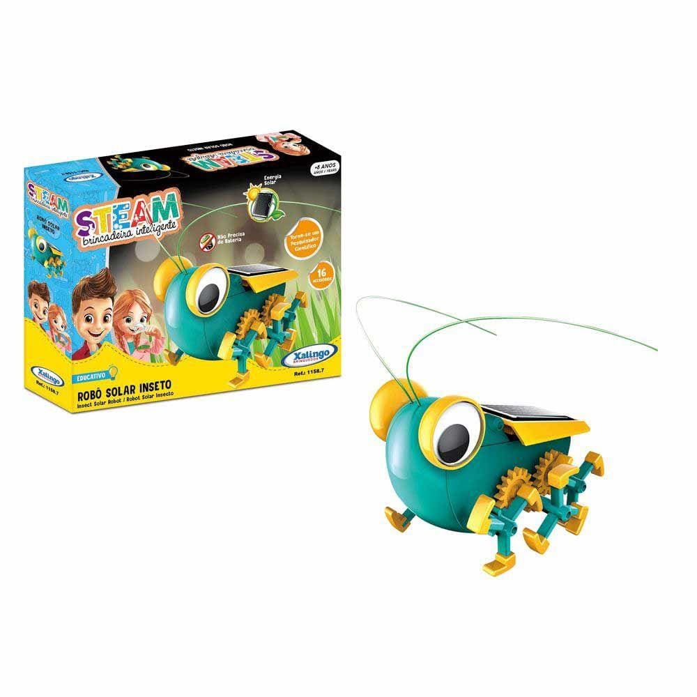 Figura de Montar - Steam - Robô Solar Inseto - 16 peças - Xalingo