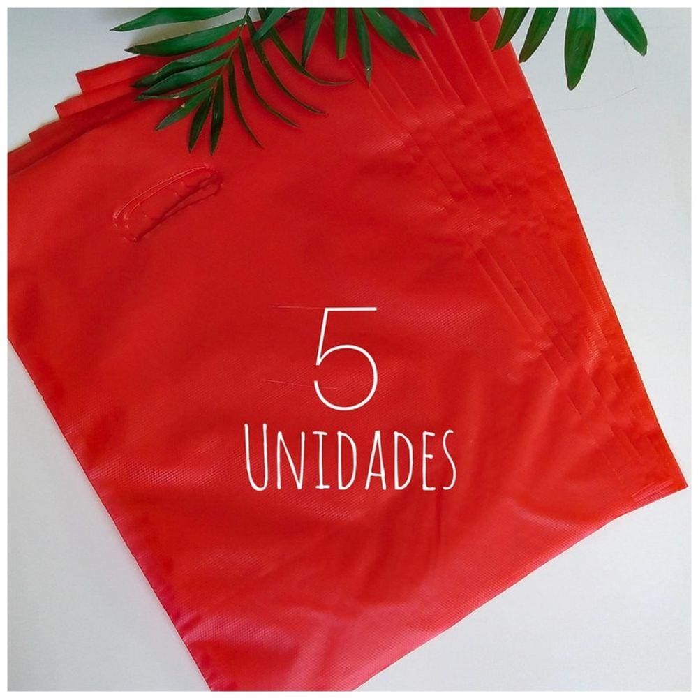 Kit 5 Sacolas Premium Boca De Palhaço Com Textura 30X40 Cores Diversas