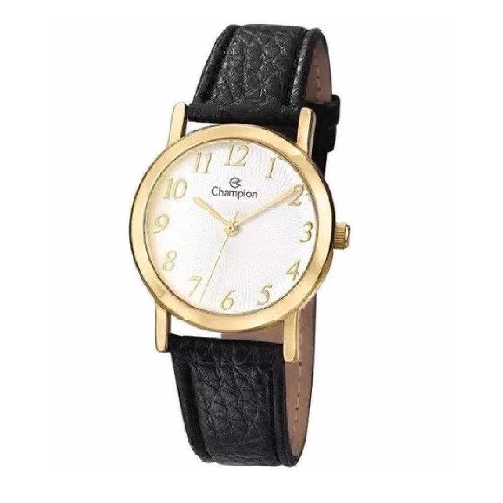 Relógio Feminino Dourado Couro Champion Ch24642M