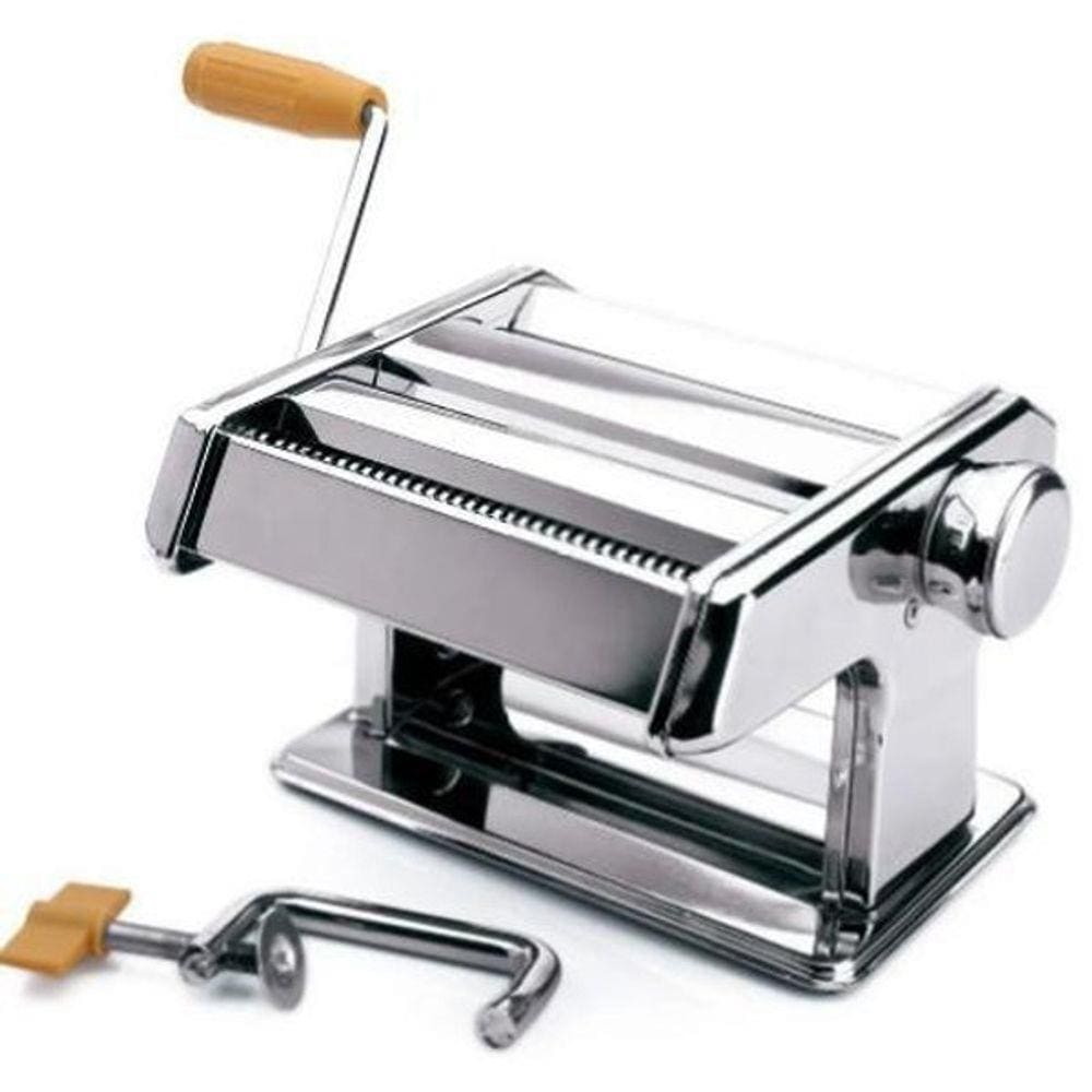 Máquina De Macarrão Com Cilindro Aço Inox Para Massa Caseira