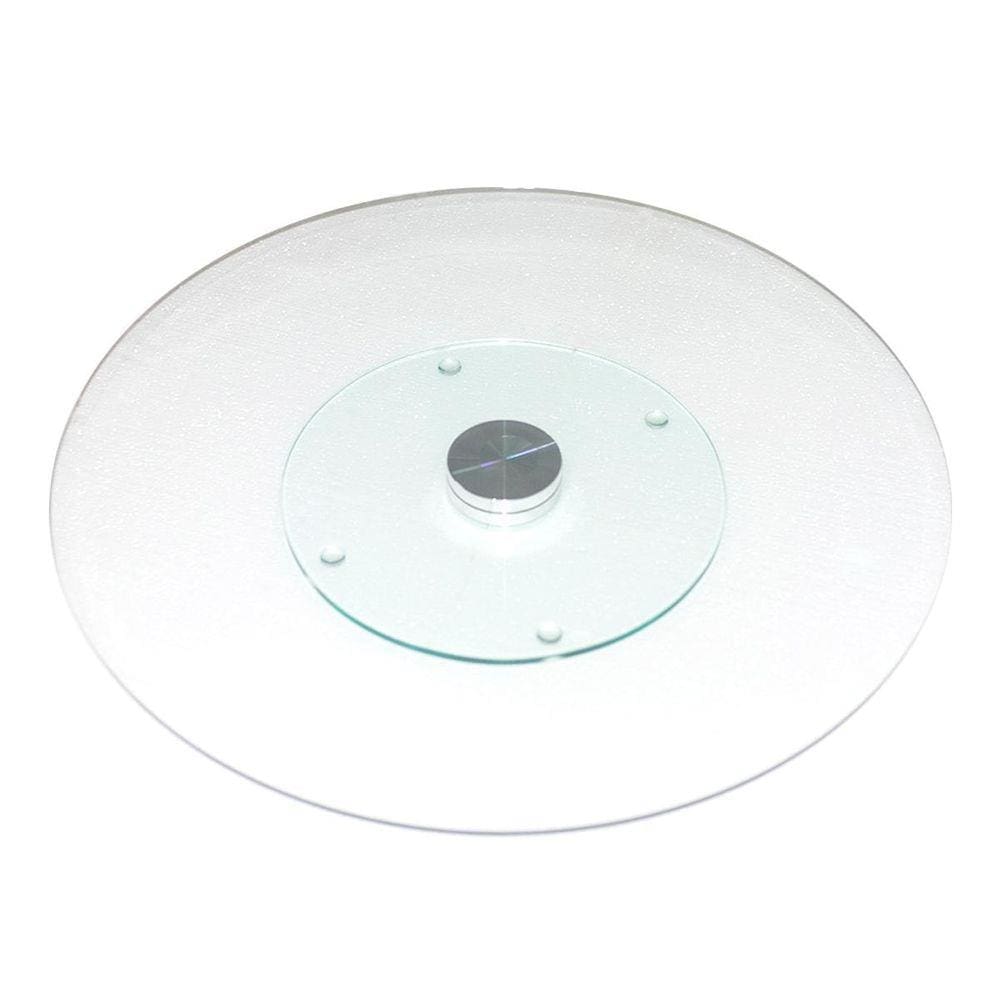 Centro De Mesa Giratório De Vidro Transparente 70Cm