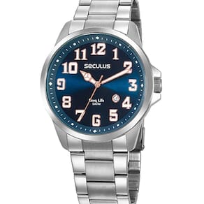 Relógio Masculino Analógico Prata Seculus - 20929G0SVNA2
