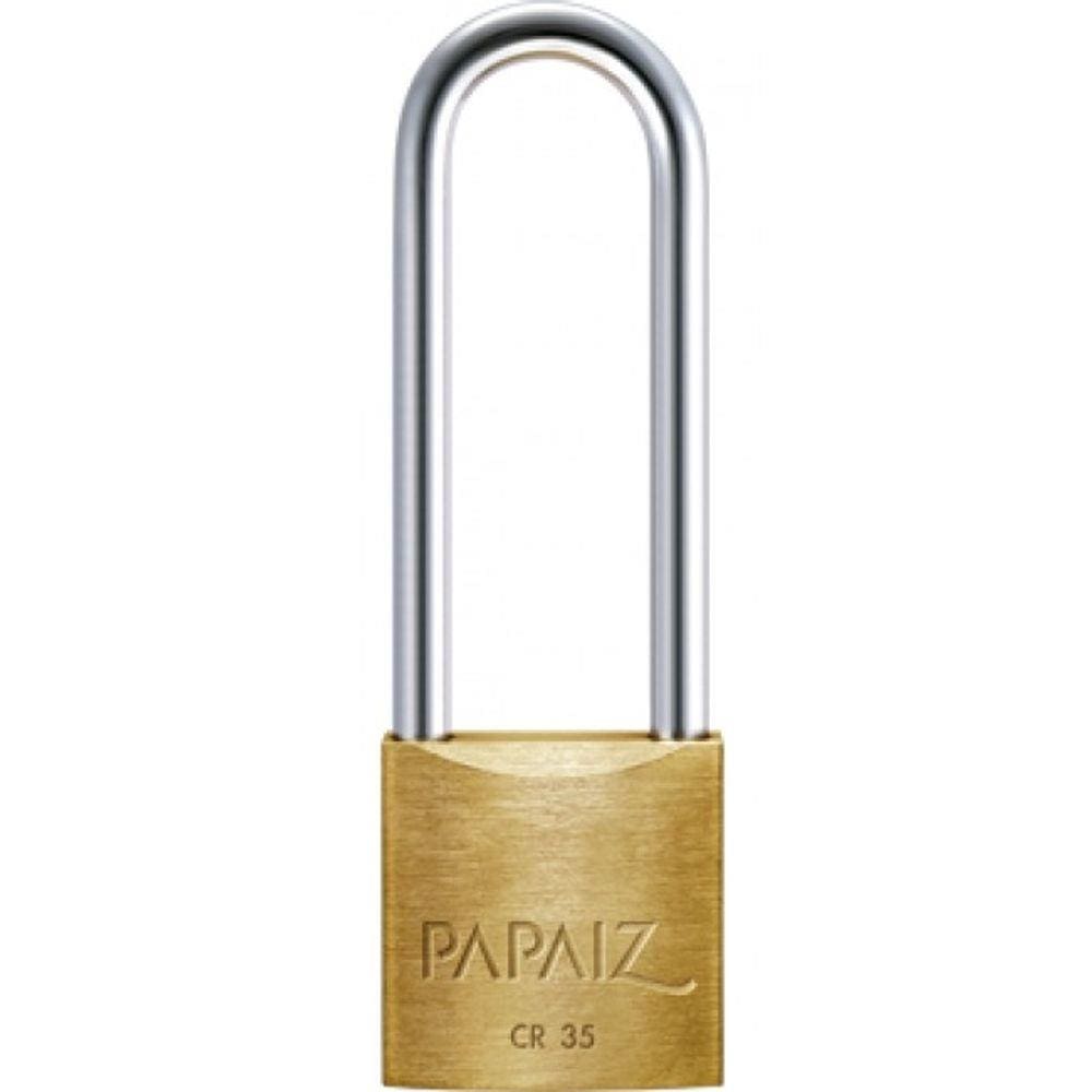 Cadeado de Latão Maciço 35mm Haste Longa CR35/50 Papaiz