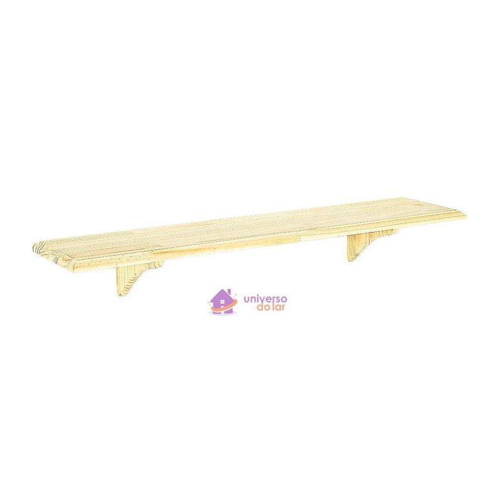 Prateleira Reta 60x20cm 18mm em Madeira Natural Maciça Pinus Tramontina