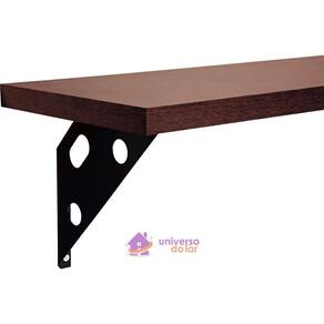 Prateleira com Suporte Metálico Elite New Fine 60x25cm 15mm em Madeira Tabaco Pinus Tramontina