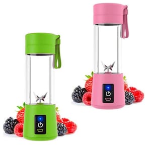 Kit 3 Mini Liquidificador Portátil 6 Lâminas Potentes Usb