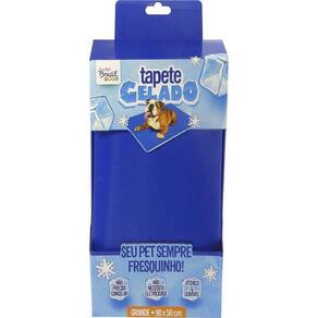 Tapete Gelado Refrescante P Cães E Gatos G 90Cm X 50Cm Azul