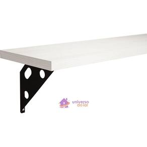 Prateleira com Suporte Metálico Elite 120x25cm 15mm em Madeira Branca Pinus Tramontina