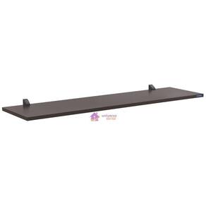 Prateleira Elite New Fine 120x25cm 15mm em Madeira Tabaco Maciça Pinus com Suporte Injetado Tramontina