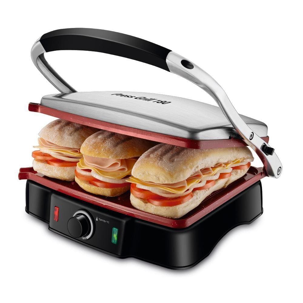Grill Elétrico Press Grill Mondial Red Ceramic Pg-02 110V