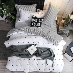 Jogo De Cama Super King Love Designer 7 Peças Com Almofada