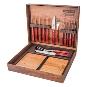 Kit Churrasco 15 Peças Polywood Tramontina Vermelho