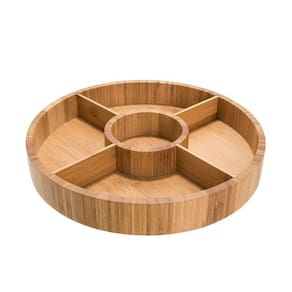 Petisqueira Giratória Bambus com 5 Divisórias 35 cm - Home Style
