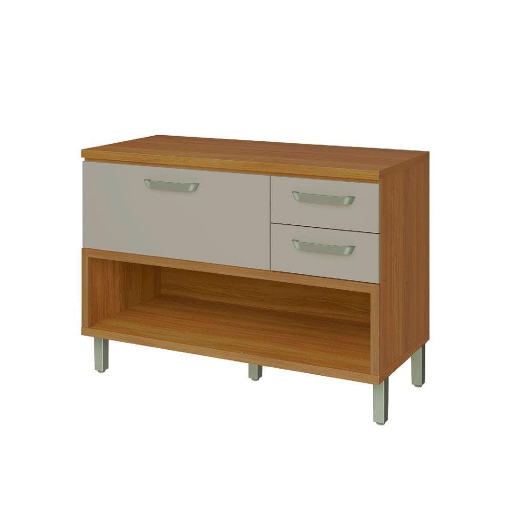 Balcão 1 Porta 2 Gavetas Nesher Princesa 120cm Mdf