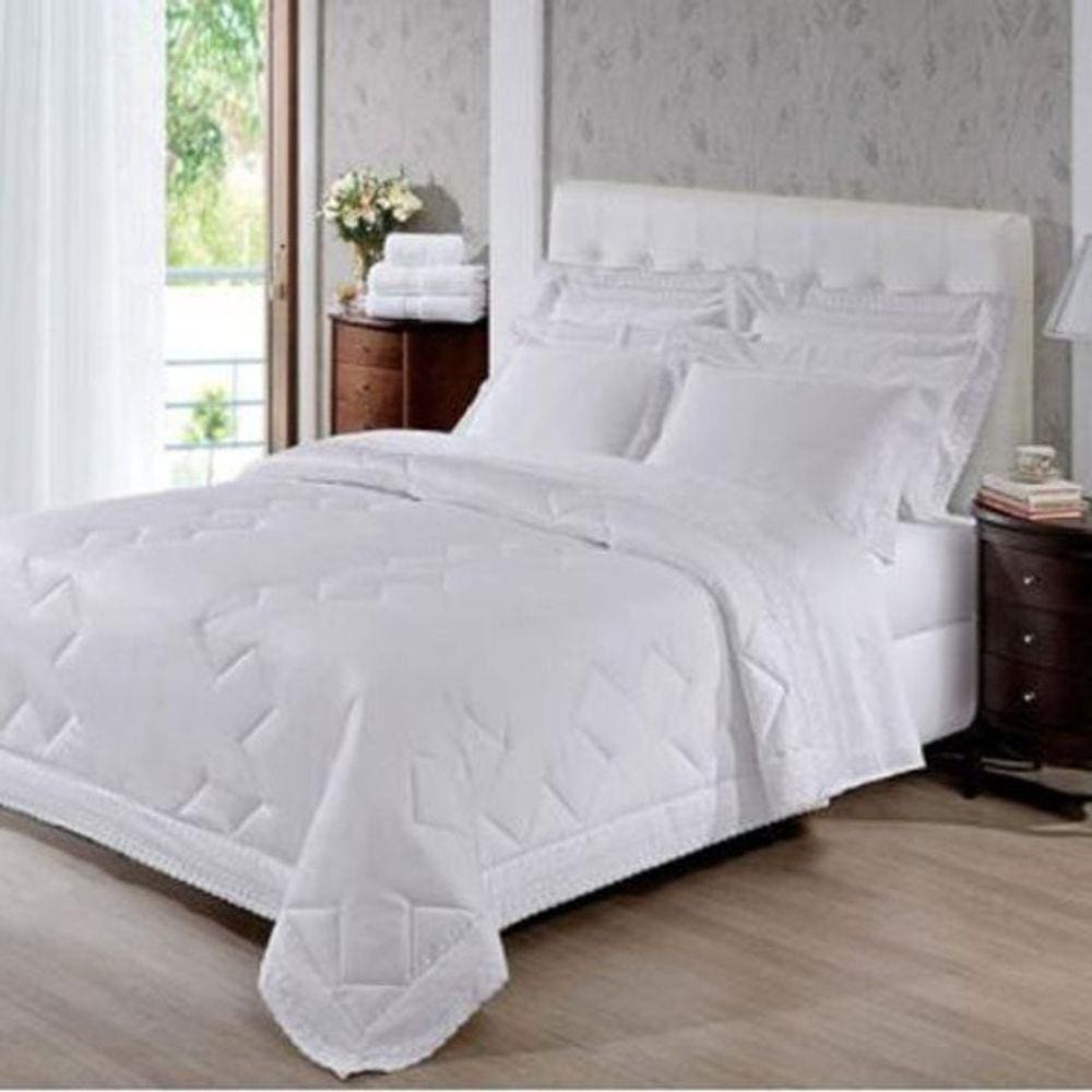 Jogo De Cama Queen 300 Fios - Branco - Bouton