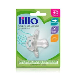 Chupeta Macia Lillo Soft Calming Baby Tamanho 1 Transparente