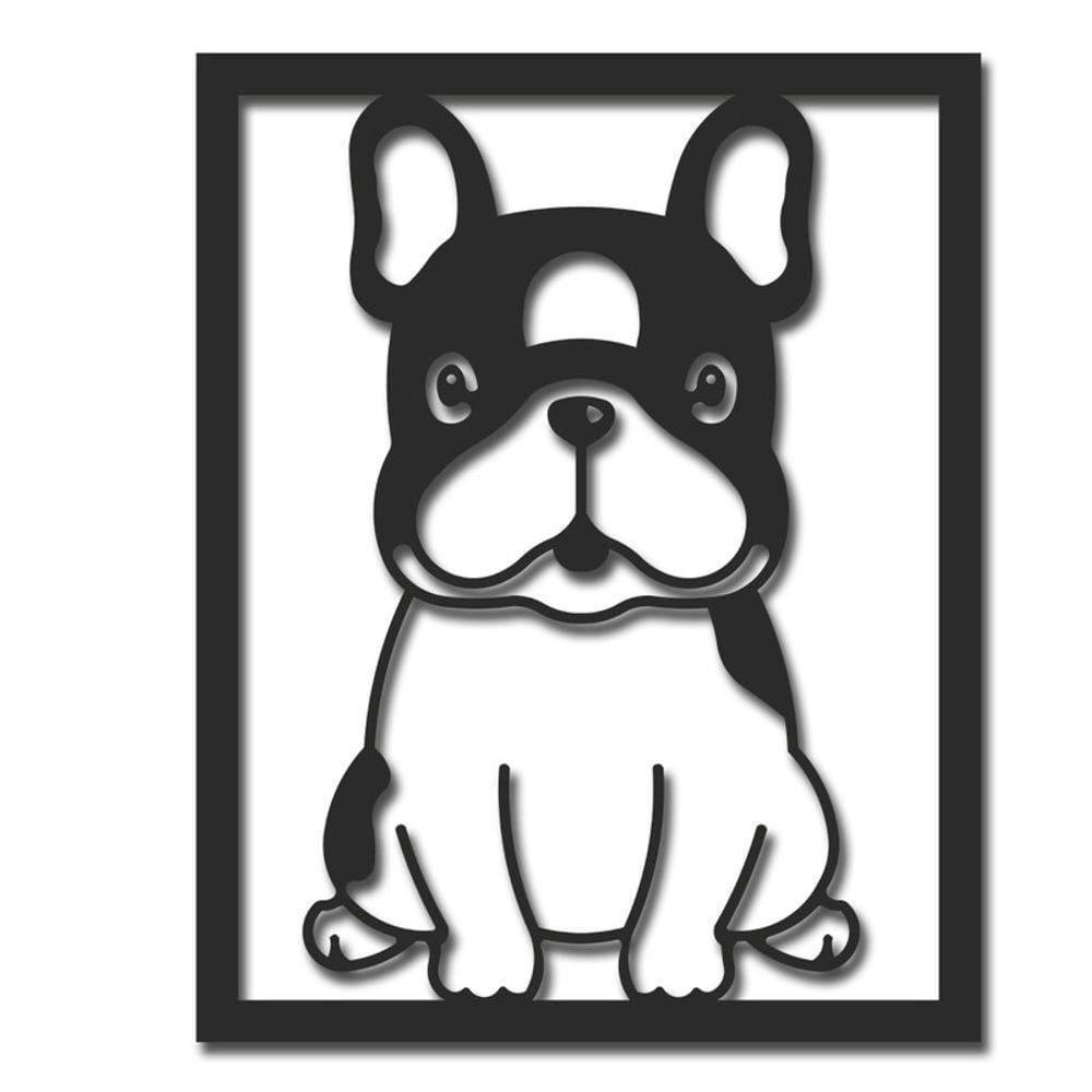 Quadro decorativo BullDog manchadinho