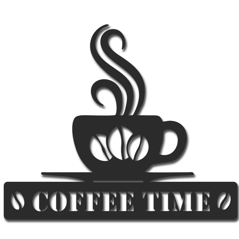 Placa decorativa coffe time