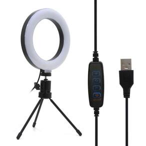 Right Light Ring 16 Cm Led + Tripé 16 Cm Youtuber Tic Toc