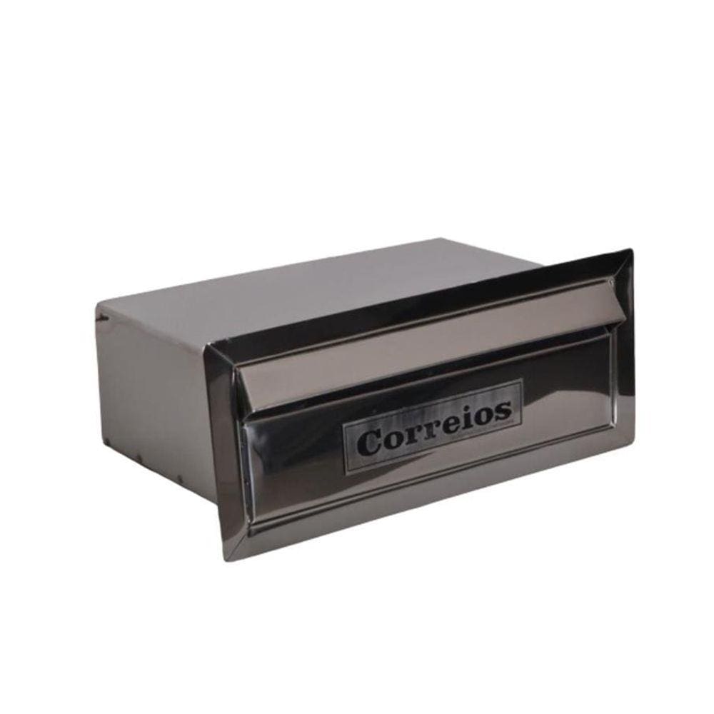 Caixa De Correio Para Muro Inox 30 X 10 X 20 Cm Fortinox