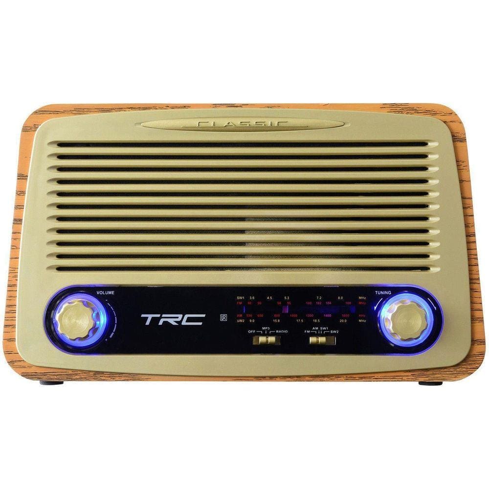 Caixa De Som Portátil Retro Bluetooth 35W Trc212