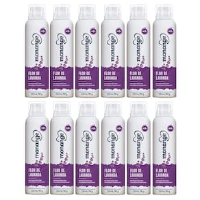 Kit 12X Desodorante Monange Flor de Lavanda Aerosol Antitranspirante 48h