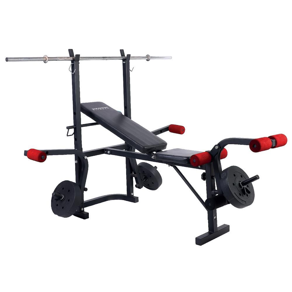 Banco de supino com barra e 45kg de anilhas