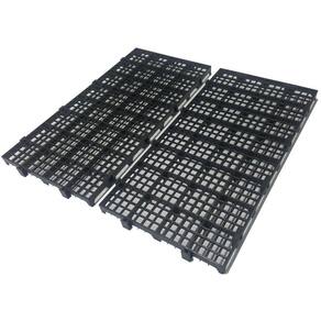 Kit 8 Pisos Plástico Preto Estrado Pallet Palete 50X25Cm