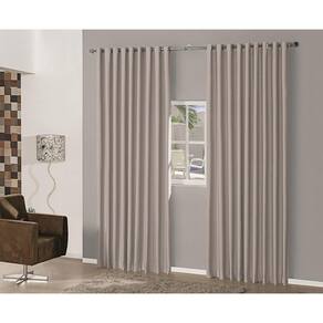Cortina Blackout 6,00X2,80 Corta Luz Com Ilhos Marrom Claro