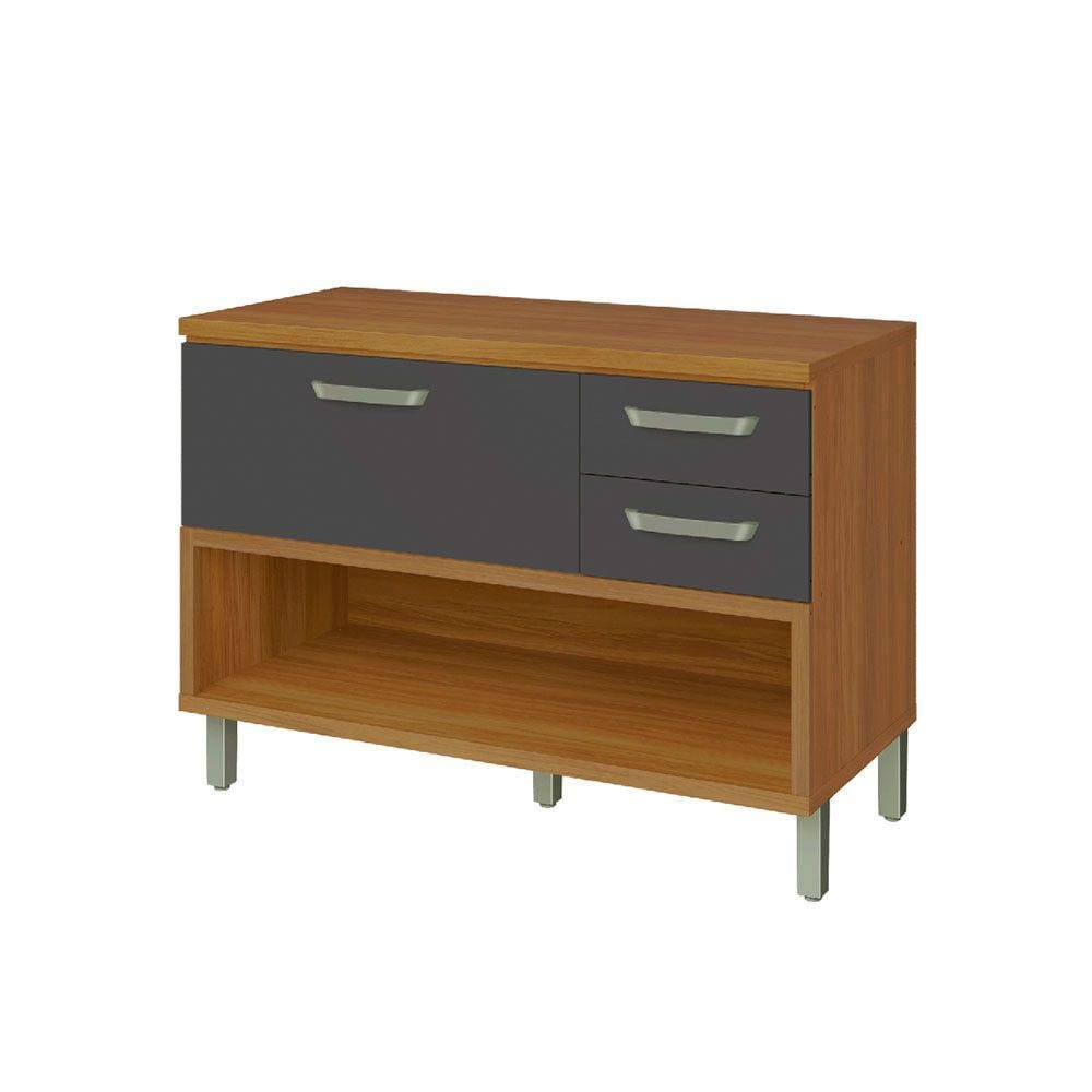 Balcão 1 Porta 2 Gavetas Nesher Princesa 120cm Mdf
