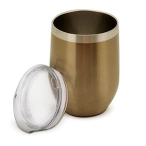 Copo Térmico Inox Parede Dupla Bronze 350Ml Com Tampa